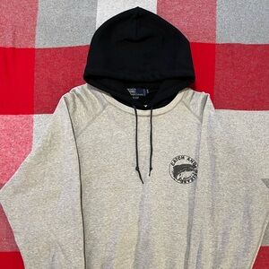 [GRAIL] Vintage Polo Ralph Lauren Grey And Black Catch And Release Hoodie